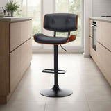 Darrahopens Furniture > Bar Stools & Chairs > Table & Bar Stools SERENITà European Wooden Black Modern Bar Stools Swivel Bar Stool Chair Counter Height Barstool with 360 Degree Swivel Seat
