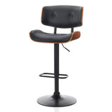 Darrahopens Furniture > Bar Stools & Chairs > Table & Bar Stools SERENITà European Wooden Black Modern Bar Stools Swivel Bar Stool Chair Counter Height Barstool with 360 Degree Swivel Seat