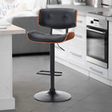 Darrahopens Furniture > Bar Stools & Chairs > Table & Bar Stools SERENITà European Wooden Black Modern Bar Stools Swivel Bar Stool Chair Counter Height Barstool with 360 Degree Swivel Seat