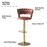 Darrahopens Furniture > Bar Stools & Chairs > Table & Bar Stools SERENITà Red Bean Brown Velvet Seat Kitchen Breakfast Bar Stools Counter Height Barstools with Back Cushioned Chairs for Home Bar x2