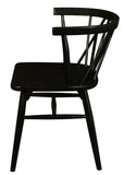 Darrahopens Furniture > Bar Stools & Chairs > Table & Bar Stools Sierra Cross Back Oak Chair - Set of 2 (Black)