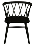 Darrahopens Furniture > Bar Stools & Chairs > Table & Bar Stools Sierra Cross Back Oak Chair - Set of 2 (Black)