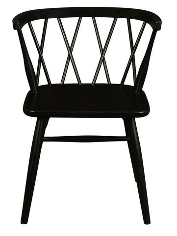 Darrahopens Furniture > Bar Stools & Chairs > Table & Bar Stools Sierra Cross Back Oak Chair - Set of 2 (Black)
