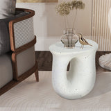 Darrahopens Furniture > Bar Stools & Chairs > Table & Bar Stools U-Shaped Terrazzo Concrete Outdoor Stool