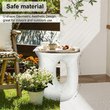 Darrahopens Furniture > Bar Stools & Chairs > Table & Bar Stools U-Shaped Terrazzo Concrete Outdoor Stool