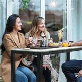 Darrahopens Furniture > Bar Stools & Chairs > Table & Bar Stools Xxl Marble Kitchen Bar Table Counter Breakfast Dining Table W/ Thicken Metal Leg
