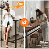 Darrahopens Furniture > Bar Stools & Chairs > Table & Bar Stools Xxl Marble Kitchen Bar Table Counter Breakfast Dining Table W/ Thicken Metal Leg