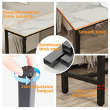 Darrahopens Furniture > Bar Stools & Chairs > Table & Bar Stools Xxl Marble Kitchen Bar Table Counter Breakfast Dining Table W/ Thicken Metal Leg