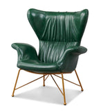 Darrahopens Furniture > Bar Stools & Chairs Vintage Butterfly Armchair with Gold Steel Legs Green