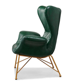 Darrahopens Furniture > Bar Stools & Chairs Vintage Butterfly Armchair with Gold Steel Legs Green