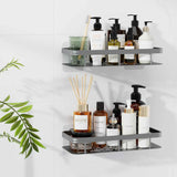 Darrahopens Furniture > Bathroom > Bathroom Cabinets, Cupboards & Storage 2 Pack Bathroom Wall Shelf Storage Racks, 30 x 13 x 5 cm, Black