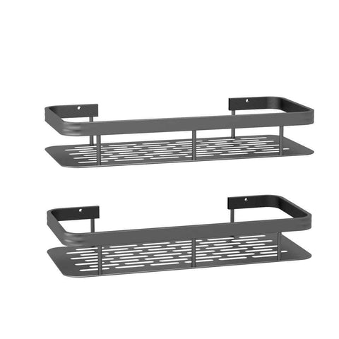Darrahopens Furniture > Bathroom > Bathroom Cabinets, Cupboards & Storage 2 Pack Bathroom Wall Shelf Storage Racks, 30 x 13 x 5 cm, Black