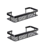 Darrahopens Furniture > Bathroom > Bathroom Cabinets, Cupboards & Storage 2pcs Bathroom Shelf No Drilling Wall Mount Corner Shelf Shower Storage Bracket Toilet Makeup Organization