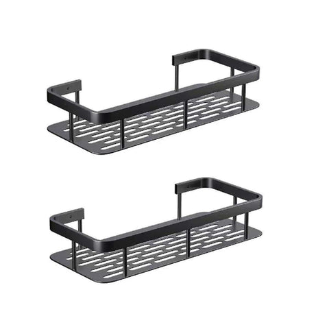 Darrahopens Furniture > Bathroom > Bathroom Cabinets, Cupboards & Storage 2pcs Bathroom Shelf No Drilling Wall Mount Corner Shelf Shower Storage Bracket Toilet Makeup Organization