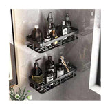 Darrahopens Furniture > Bathroom > Bathroom Cabinets, Cupboards & Storage 2pcs Bathroom Shelf No Drilling Wall Mount Corner Shelf Shower Storage Bracket Toilet Makeup Organization