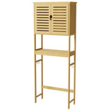 Darrahopens Furniture > Bathroom > Bathroom Cabinets, Cupboards & Storage 4-Tier Bamboo Bathroom Toilet Storage Rack