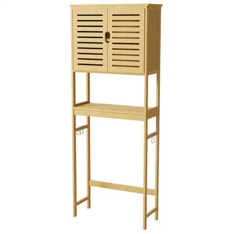 Darrahopens Furniture > Bathroom > Bathroom Cabinets, Cupboards & Storage 4-Tier Bamboo Bathroom Toilet Storage Rack