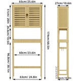 Darrahopens Furniture > Bathroom > Bathroom Cabinets, Cupboards & Storage 4-Tier Bamboo Bathroom Toilet Storage Rack