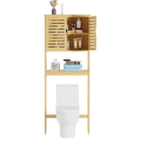 Darrahopens Furniture > Bathroom > Bathroom Cabinets, Cupboards & Storage 4-Tier Bamboo Bathroom Toilet Storage Rack