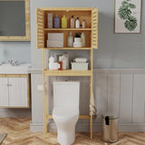 Darrahopens Furniture > Bathroom > Bathroom Cabinets, Cupboards & Storage 4-Tier Bamboo Bathroom Toilet Storage Rack