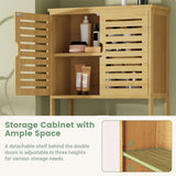 Darrahopens Furniture > Bathroom > Bathroom Cabinets, Cupboards & Storage 4-Tier Bamboo Bathroom Toilet Storage Rack