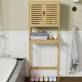Darrahopens Furniture > Bathroom > Bathroom Cabinets, Cupboards & Storage 4-Tier Bamboo Bathroom Toilet Storage Rack