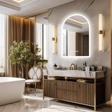 Arch Dimmable Led Bathroom Vanity Mirror w Antifog Temperature Date Time Display | darrahopens.com.au Premium AU Stock
