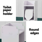 Darrahopens Furniture > Bathroom > Bathroom Cabinets, Cupboards & Storage Artiss 2X Bathroom Cabinet Toilet Roll Holder 76cm