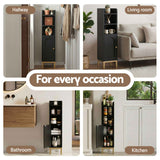 Darrahopens Furniture > Bathroom > Bathroom Cabinets, Cupboards & Storage Artiss 2X Bathroom Storage Cabinet Floor Organizer Toilet Corner Adjustable Black