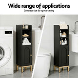 Darrahopens Furniture > Bathroom > Bathroom Cabinets, Cupboards & Storage Artiss 2X Bathroom Storage Cabinet Floor Organizer Toilet Corner Adjustable Black