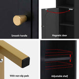 Darrahopens Furniture > Bathroom > Bathroom Cabinets, Cupboards & Storage Artiss 2X Bathroom Storage Cabinet Floor Organizer Toilet Corner Adjustable Black