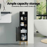 Darrahopens Furniture > Bathroom > Bathroom Cabinets, Cupboards & Storage Artiss 2X Bathroom Storage Cabinet Floor Organizer Toilet Corner Adjustable Black