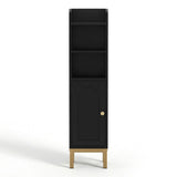 Darrahopens Furniture > Bathroom > Bathroom Cabinets, Cupboards & Storage Artiss 2X Bathroom Storage Cabinet Floor Organizer Toilet Corner Adjustable Black
