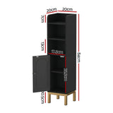 Darrahopens Furniture > Bathroom > Bathroom Cabinets, Cupboards & Storage Artiss 2X Bathroom Storage Cabinet Floor Organizer Toilet Corner Adjustable Black