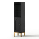 Darrahopens Furniture > Bathroom > Bathroom Cabinets, Cupboards & Storage Artiss 2X Bathroom Storage Cabinet Floor Organizer Toilet Corner Adjustable Black