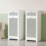 Darrahopens Furniture > Bathroom > Bathroom Cabinets, Cupboards & Storage Artiss 2X Laundry Hamper Cabinet Bathroom Storage White Rattan