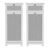 Darrahopens Furniture > Bathroom > Bathroom Cabinets, Cupboards & Storage Artiss 2X Laundry Hamper Cabinet Bathroom Storage White Rattan