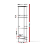 Darrahopens Furniture > Bathroom > Bathroom Cabinets, Cupboards & Storage Artiss 4 Tier Floor Standing Corner Shower Caddy Bathroom Organizer Black