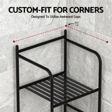 Darrahopens Furniture > Bathroom > Bathroom Cabinets, Cupboards & Storage Artiss 5 Tier Floor Standing Corner Shower Caddy Bathroom Organizer Black