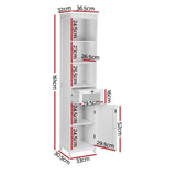 Darrahopens Furniture > Bathroom > Bathroom Cabinets, Cupboards & Storage Artiss Bathroom Cabinet Storage X2 White Rattan 161cm