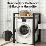Darrahopens Furniture > Bathroom > Bathroom Cabinets, Cupboards & Storage Artiss Over Washing Machine Rack Laundry Shelf Space Saver 75cm Black