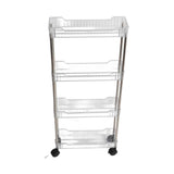 Darrahopens Furniture > Bathroom > Bathroom Cabinets, Cupboards & Storage Bathroom Gap Shelf Bathroom Cosmetics Transparent Storage Rack Multi Layer Bathroom Organizer 4 Layers 37x12x70cm In Australia - Darrahopens