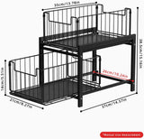CARLA HOME 2 Tier Sliding Cabinet Organizer Drawer Storage Rack for Kitchen or Bathroom | darrahopens.com.au Premium AU Stock
