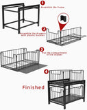 CARLA HOME 2 Tier Sliding Cabinet Organizer Drawer Storage Rack for Kitchen or Bathroom | darrahopens.com.au Premium AU Stock