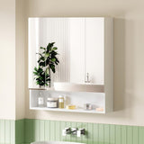 Darrahopens Furniture > Bathroom > Bathroom Cabinets, Cupboards & Storage Cefito Bathroom Mirror Cabinet Medicine Adjustable Shelves Wall Hung 700x750mm White