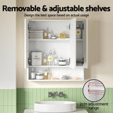 Darrahopens Furniture > Bathroom > Bathroom Cabinets, Cupboards & Storage Cefito Bathroom Mirror Cabinet Medicine Adjustable Shelves Wall Hung 700x750mm White