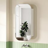 Darrahopens Furniture > Bathroom > Bathroom Cabinets, Cupboards & Storage Cefito Bathroom Mirror Cabinet Medicine Shaving Arch Wall Hung 450x900mm White