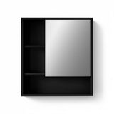 Darrahopens Furniture > Bathroom > Bathroom Cabinets, Cupboards & Storage Cefito Bathroom Mirror Cabinet Mirrored Medicine Adjustable Shelf Wall Mounted 560mm Black