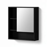 Darrahopens Furniture > Bathroom > Bathroom Cabinets, Cupboards & Storage Cefito Bathroom Mirror Cabinet Mirrored Medicine Adjustable Shelf Wall Mounted 560mm Black