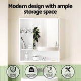 Darrahopens Furniture > Bathroom > Bathroom Cabinets, Cupboards & Storage Cefito Bathroom Mirror Cabinet Mirrored Medicine Adjustable Shelf Wall Mounted 560mm White